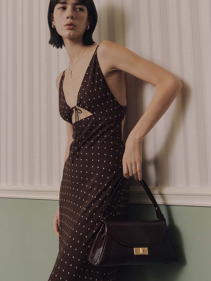 Echell Taylor bag [Red Brown_gold]