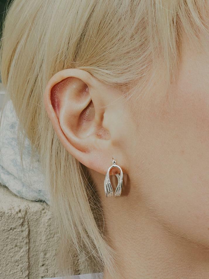 Layered line earring