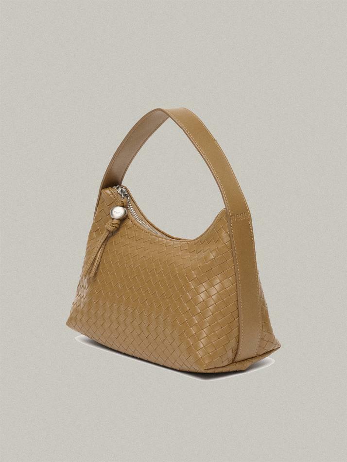 Jane Weaving Tote Bag [CAMEL SILVER]
