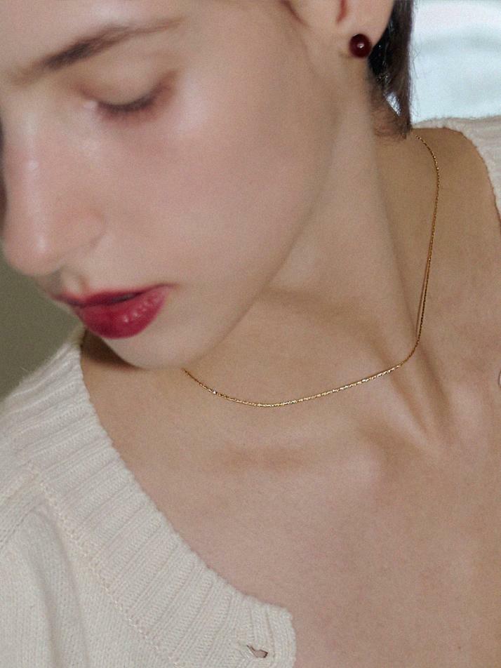 [sv925]Basic line necklace