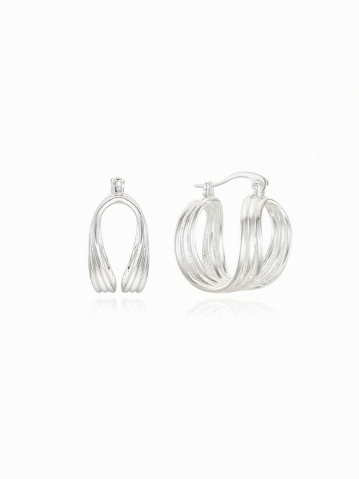 Layered line earring
