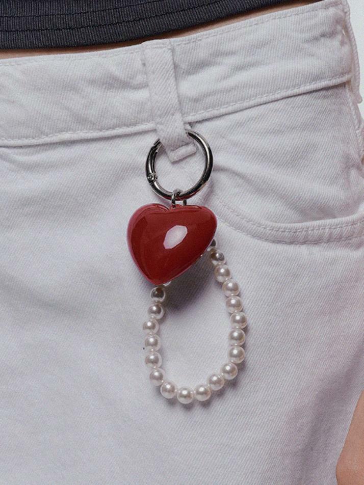 Red Heart Key Ring