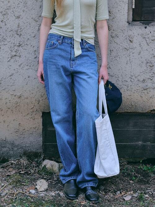 Vintage fit medium blue denim