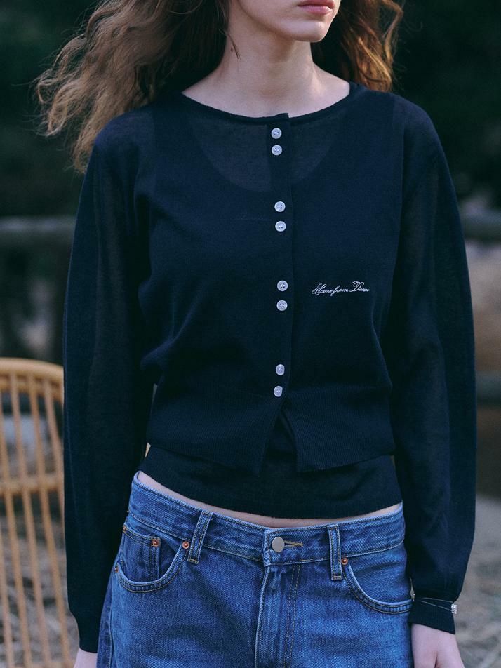 Summer knit jacket + sleeve [NAVY]