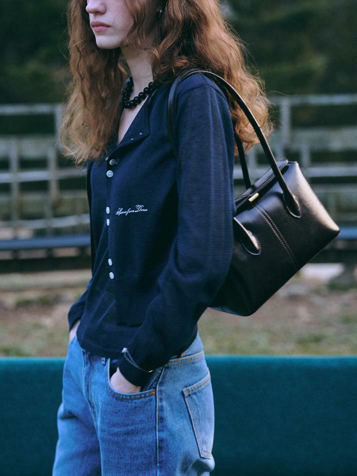 Summer knit jacket + sleeve [NAVY]