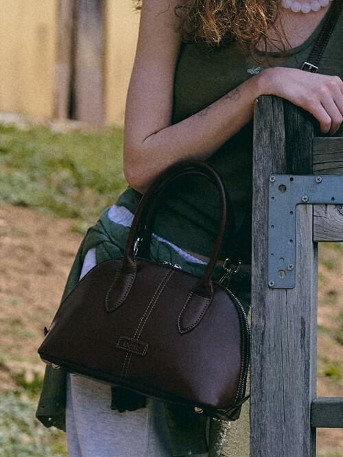 Ellen City Tote Bag [Glossy Chestnut BROWN]