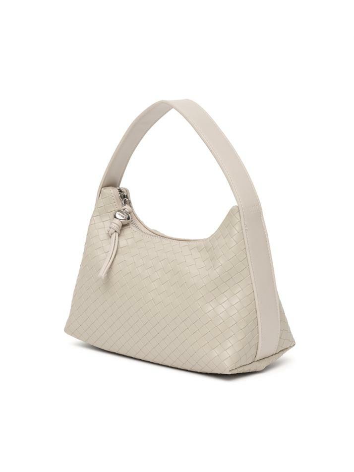 Jane Weaving Tote Bag [BEIGE SILVER]