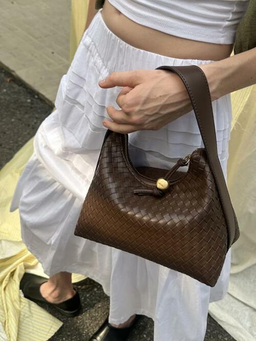 Jane Weaving Tote Bag [BROWN]