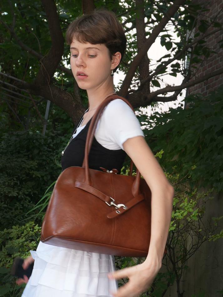 NOA BAG [BROWN SILVER]