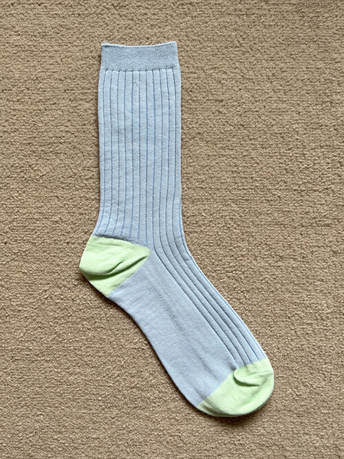 Bonjour rib socks_cloud