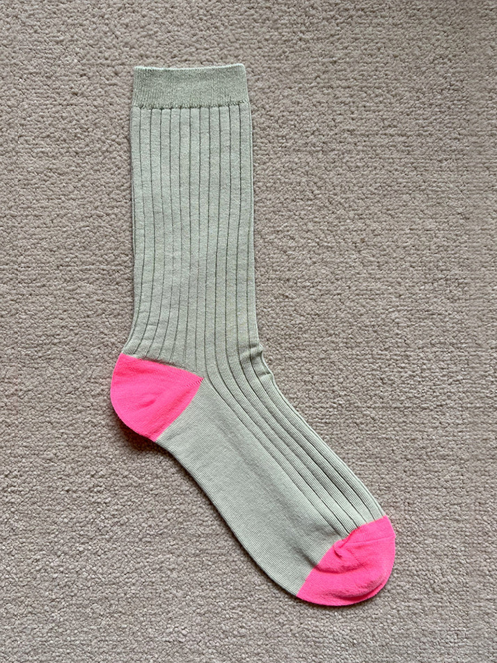 Bonjour rib socks_jardin