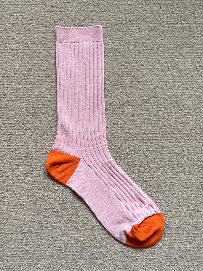 Bonjour rib socks_tulip