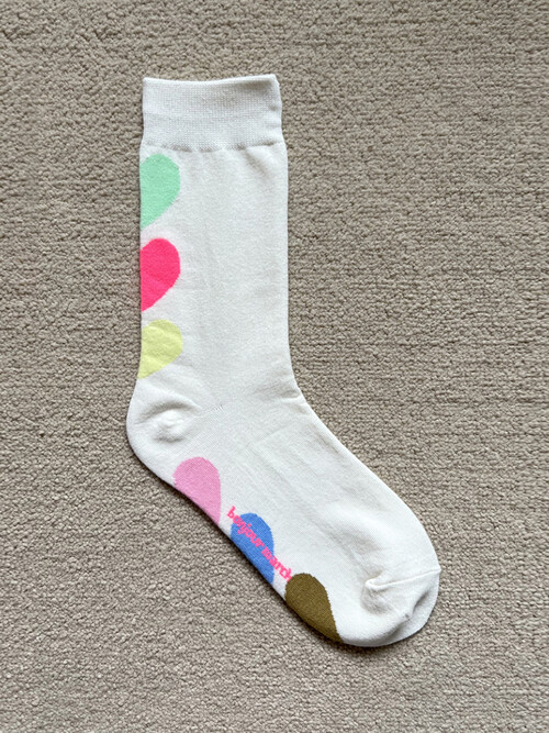 Heart socks_ivory