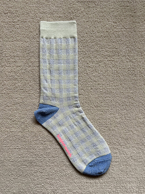 Glitter check socks_jardin