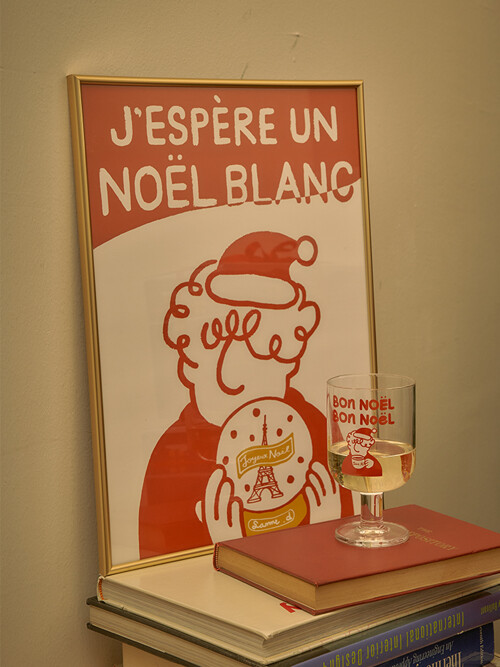 크리스마스 파리지앵 산타 포스터 (A3 Size)