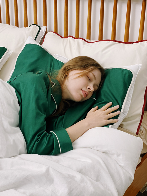 [에이엠엘] 유기농 순면 소프트 밴딩 베개커버 2장 세트