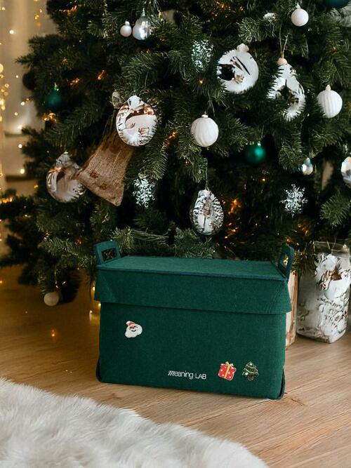 미닝랩 그린펠트 수납박스 + 와펜 5종 크리스마스 에디션 L
