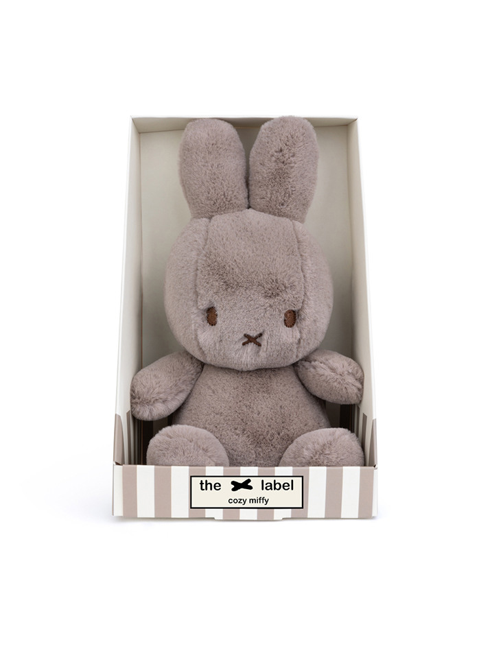 Cozy Miffy Sitting Taupe in giftbox - 23cm