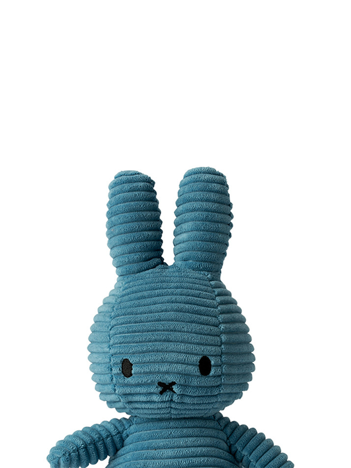 Miffy Sitting Corduroy Aviator Blue - 23cm