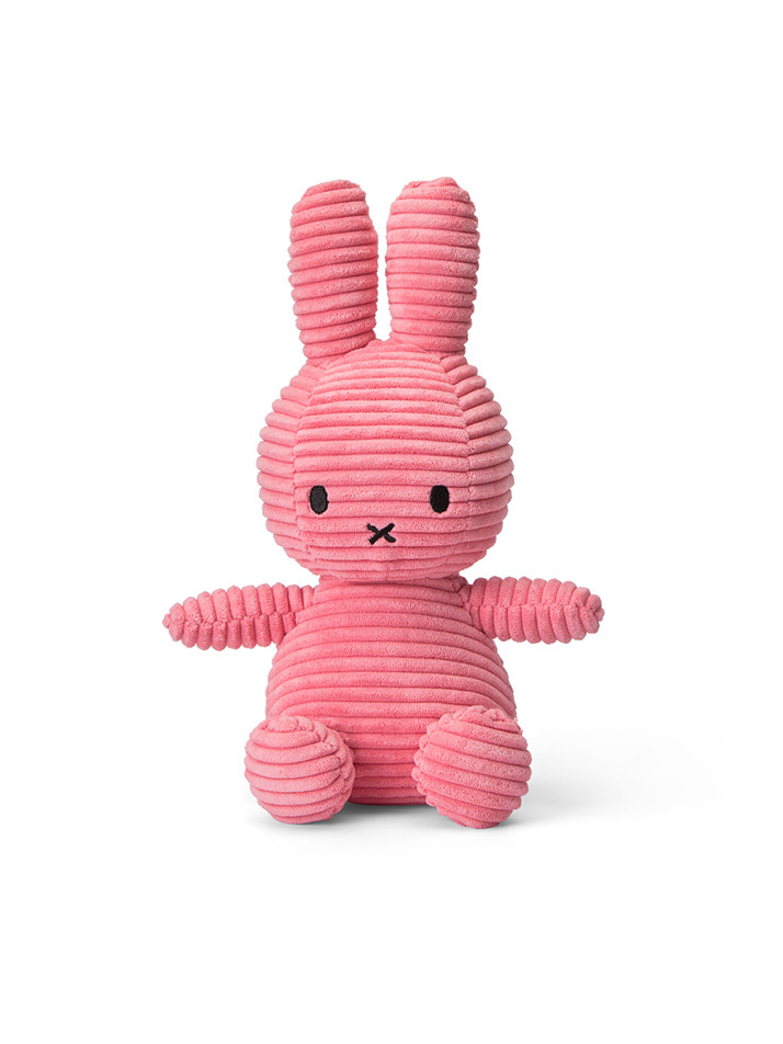 Miffy Sitting Corduroy Bubblegum Pink - 23cm