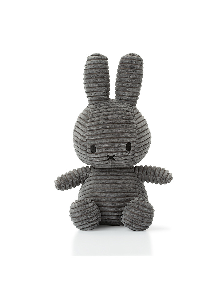 Miffy Sitting Corduroy Grey - 23cm