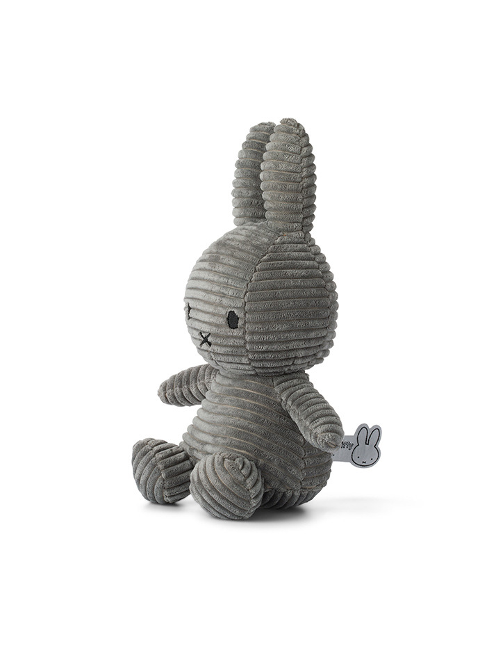 Miffy Sitting Corduroy Grey - 23cm