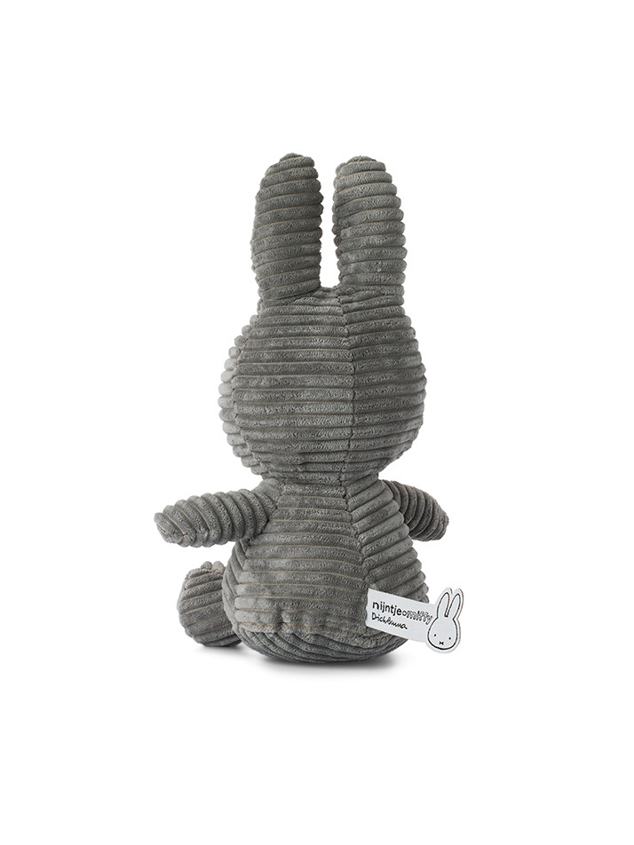 Miffy Sitting Corduroy Grey - 23cm