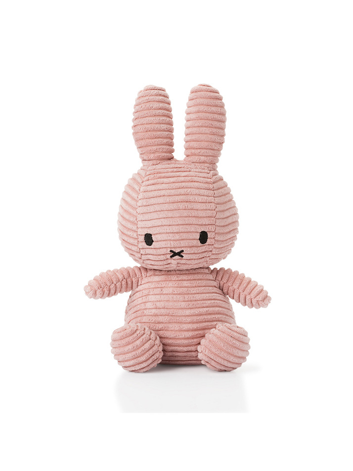 Miffy Sitting Corduroy Pink - 23cm