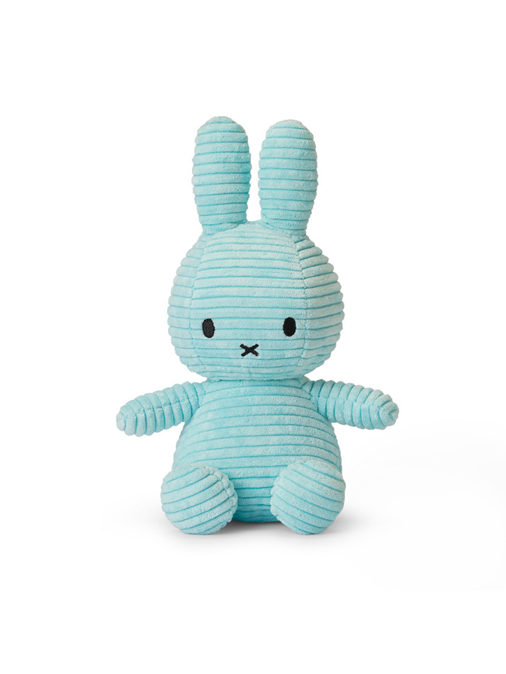 Miffy Sitting Corduroy Turquoise - 23cm