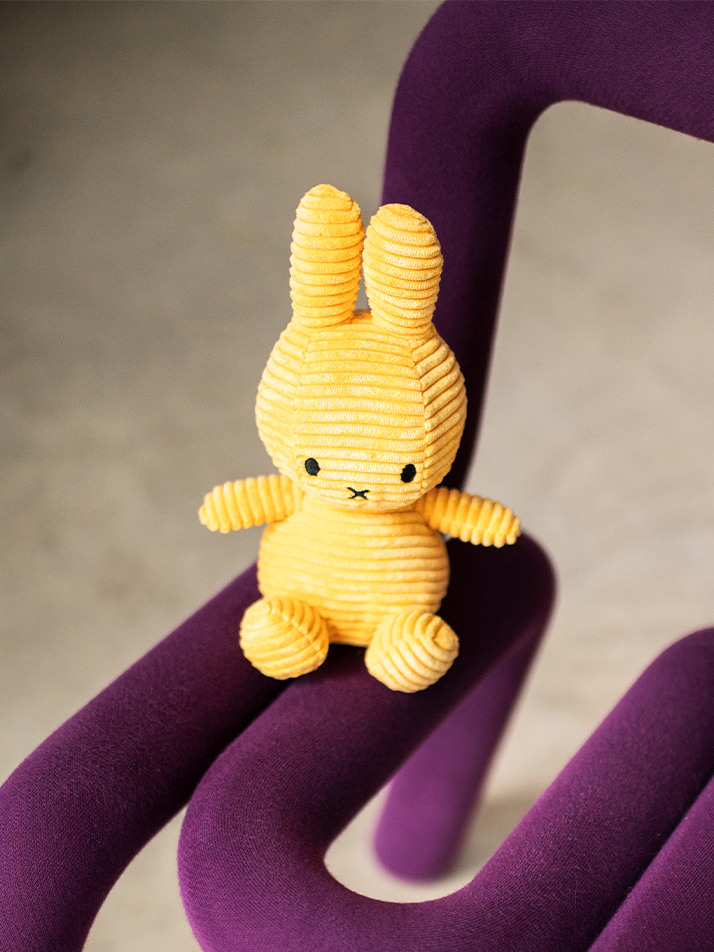 Miffy Sitting Corduroy Yellow - 23cm