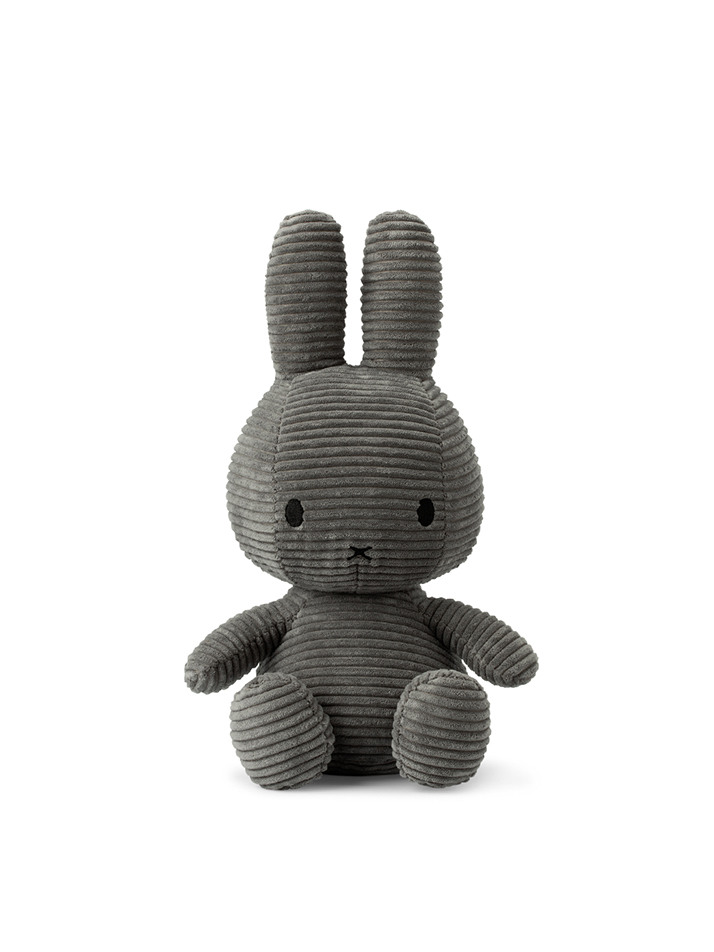 Miffy Sitting Corduroy Grey - 33cm