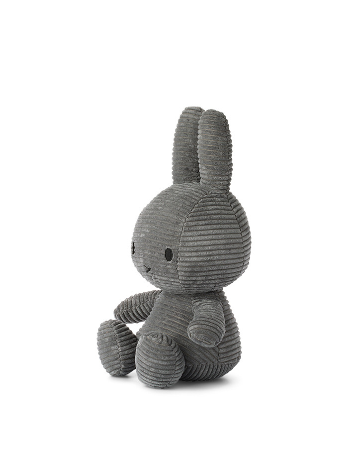 Miffy Sitting Corduroy Grey - 33cm