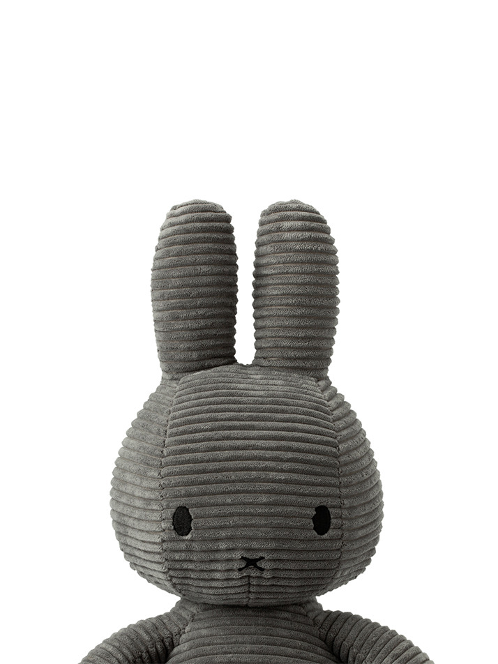 Miffy Sitting Corduroy Grey - 33cm