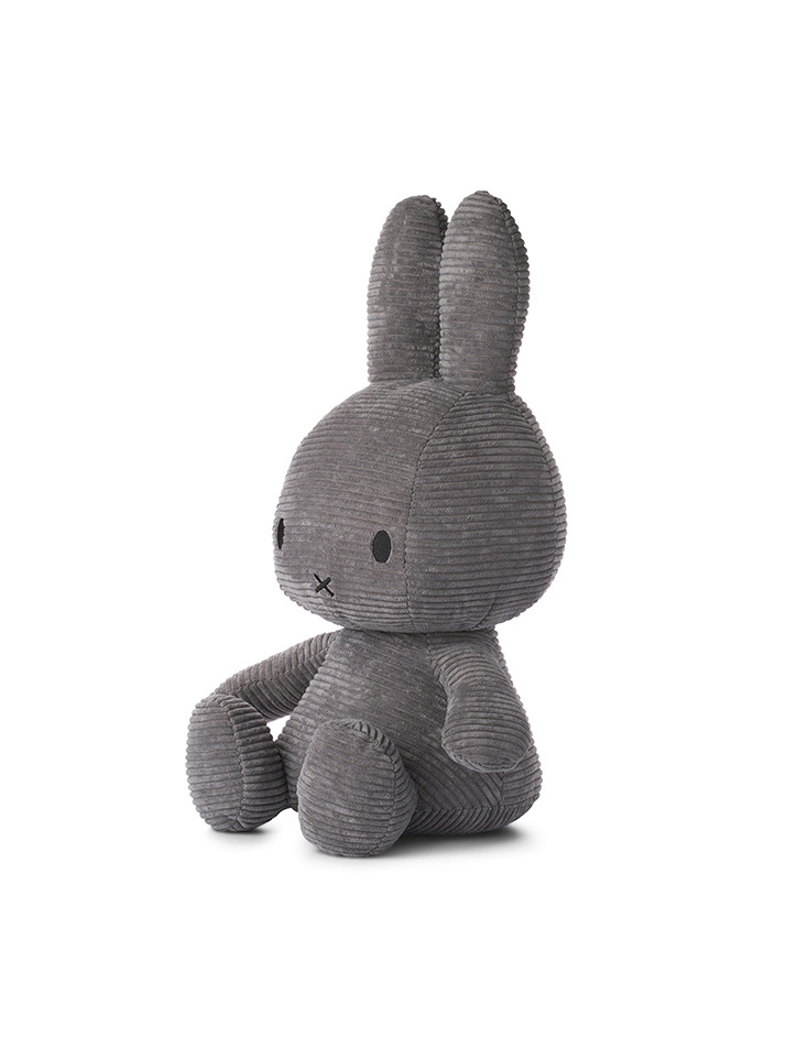 Miffy Sitting Corduroy Grey - 50cm