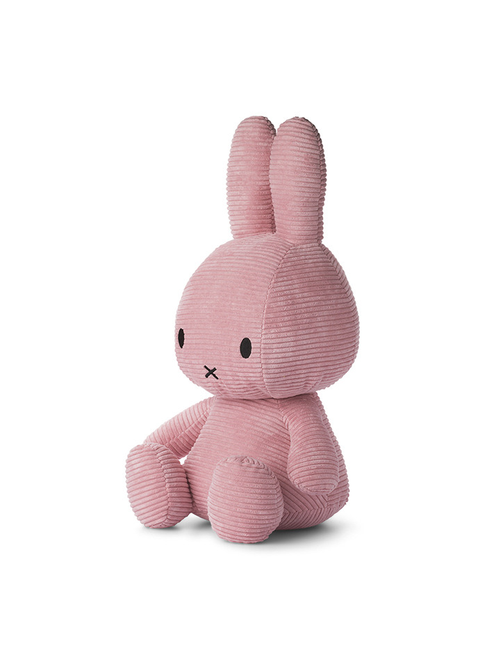 Miffy Sitting Corduroy Pink - 50cm