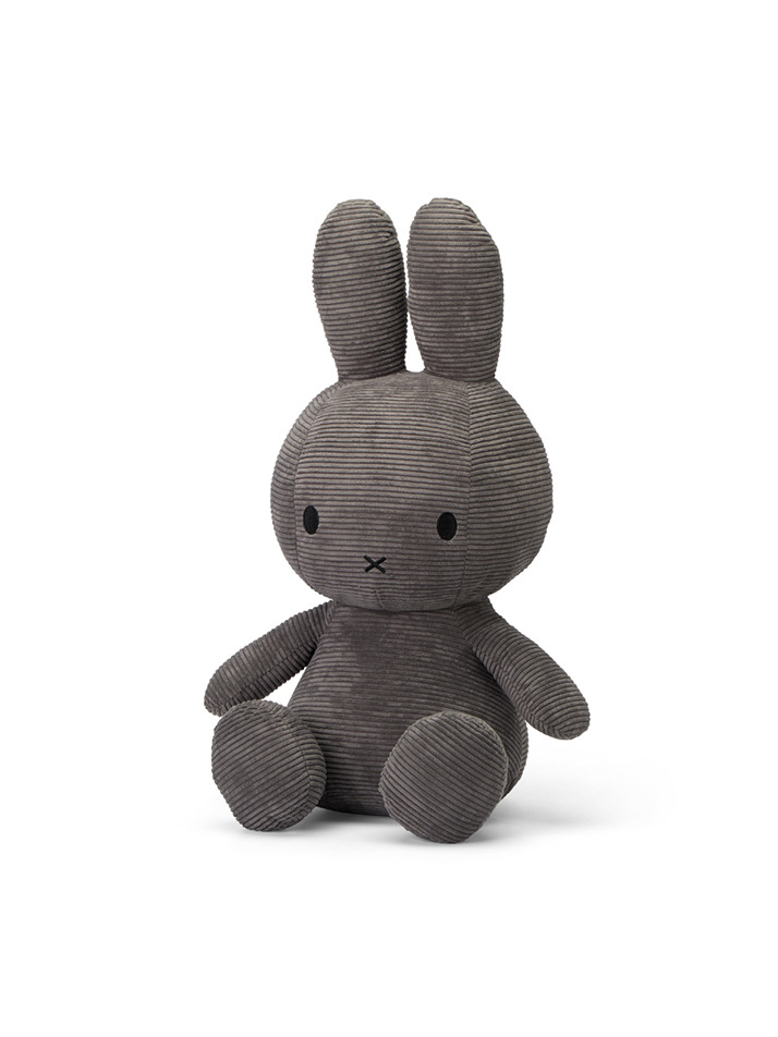 Miffy Sitting Corduroy Grey - 70cm