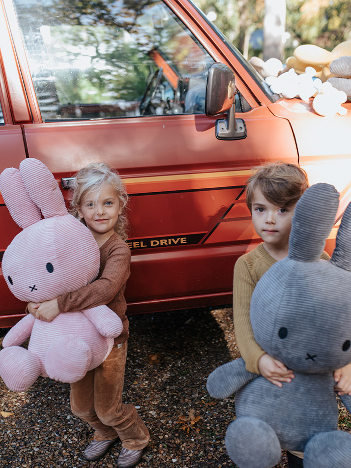 Miffy Sitting Corduroy Pink - 70cm