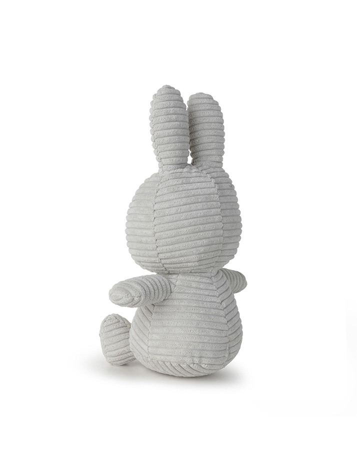 Miffy Sitting Corduroy Soft Grey - 23cm