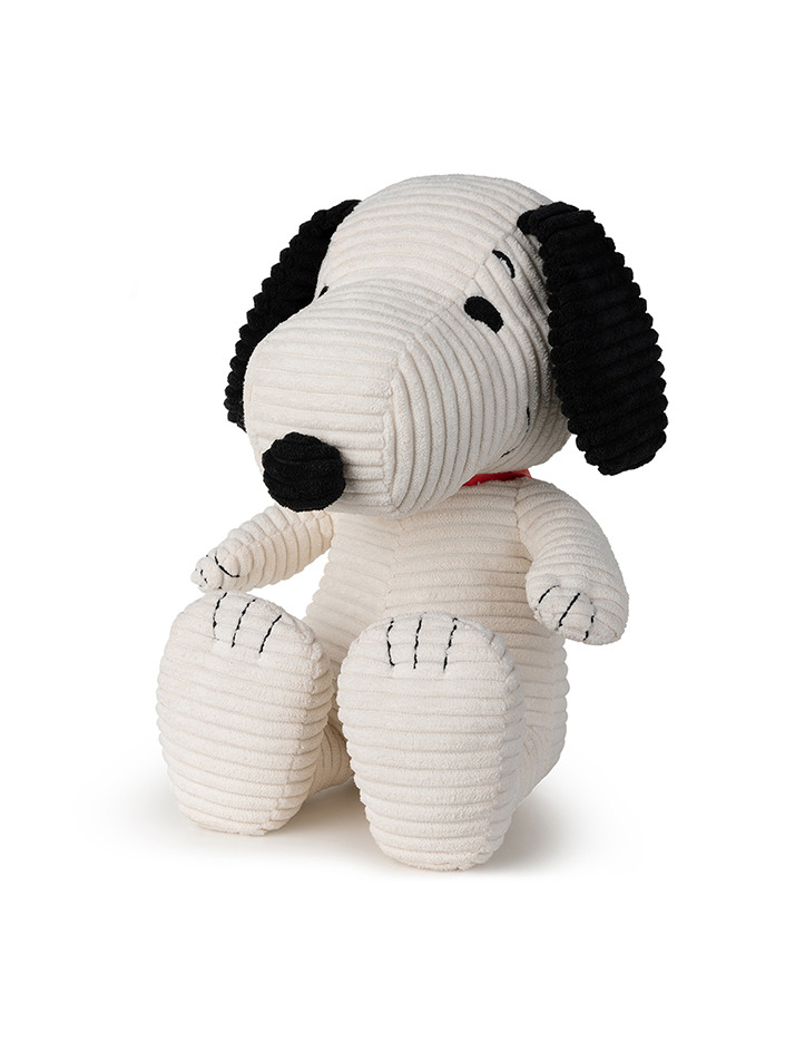 [PEANUTS] Snoopy Sitting Corduroy Cream in Giftbox - 27cm
