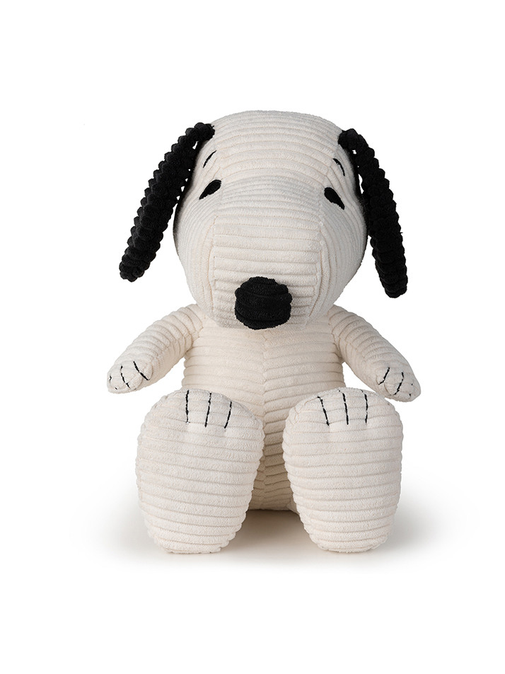 [PEANUTS] Snoopy Sitting Corduroy Cream in Giftbox - 27cm