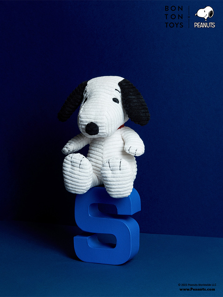 [PEANUTS] Snoopy Head Corduroy Cream keychain - 4.5cm