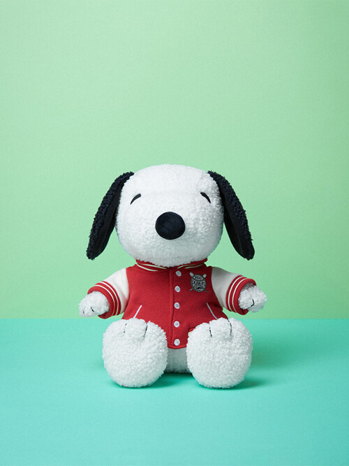 [PEANUTS] Snoopy Sitting with Varsity Jacket - 25cm