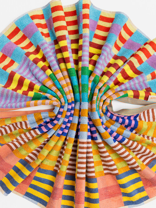 [odd & ends] Bath Towel #48 tulip quilt