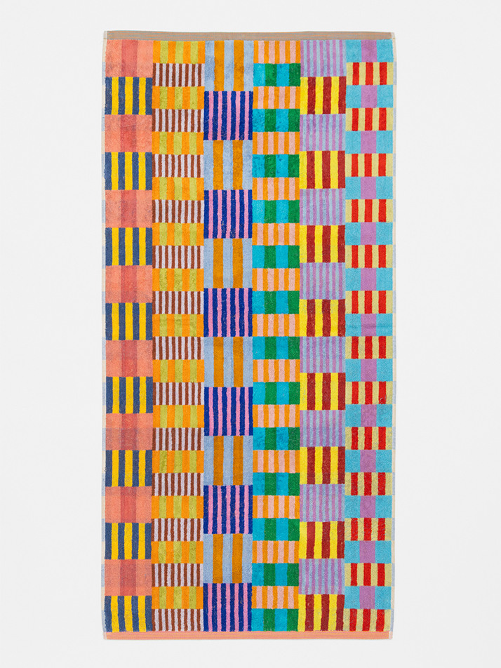 [odd & ends] Bath Towel #48 tulip quilt