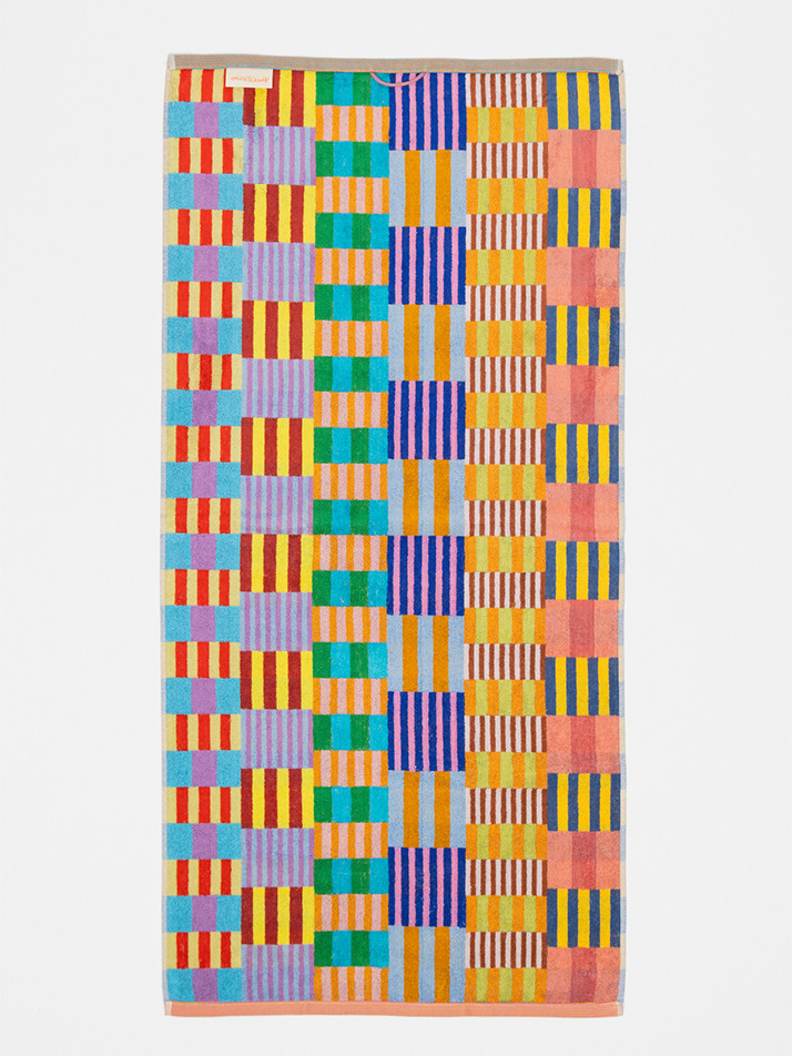 [odd & ends] Bath Towel #48 tulip quilt