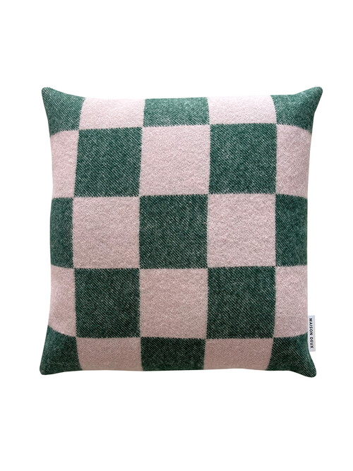 Checkerboard Cushion Cover - Green Pink (50 x 50)