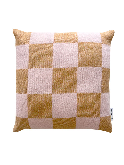 Checkerboard Cushion Cover - Terra Pink (50 x 50)