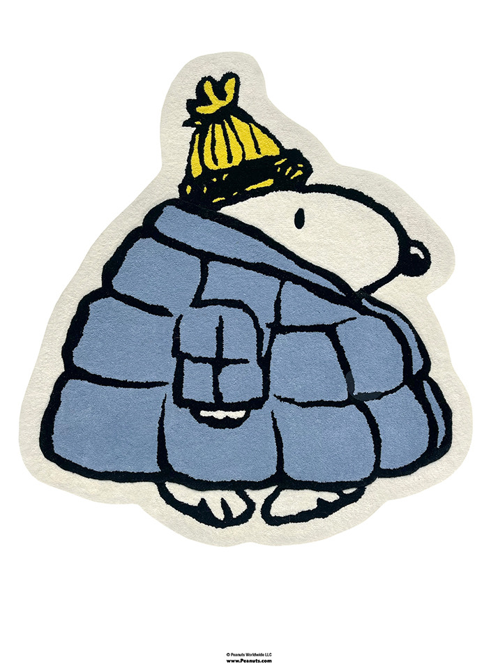 [Maison Deux X Peanuts] Puffer Jacket Rug Blue / Yellow (100 x 112)