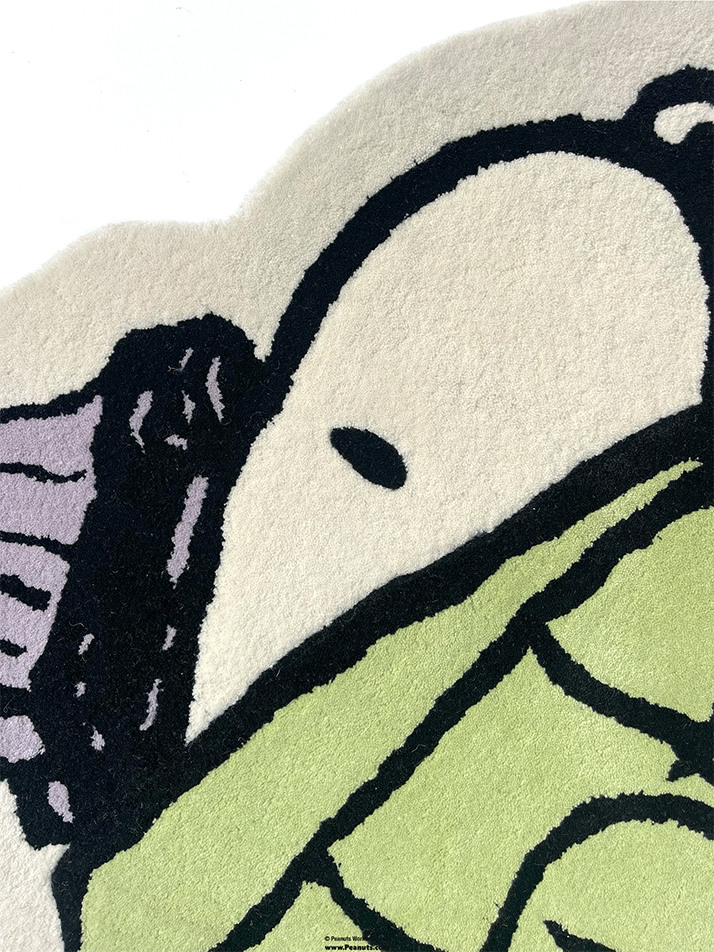 [Maison Deux X Peanuts] Puffer Jacket Rug Blue / Yellow (100 x 112)