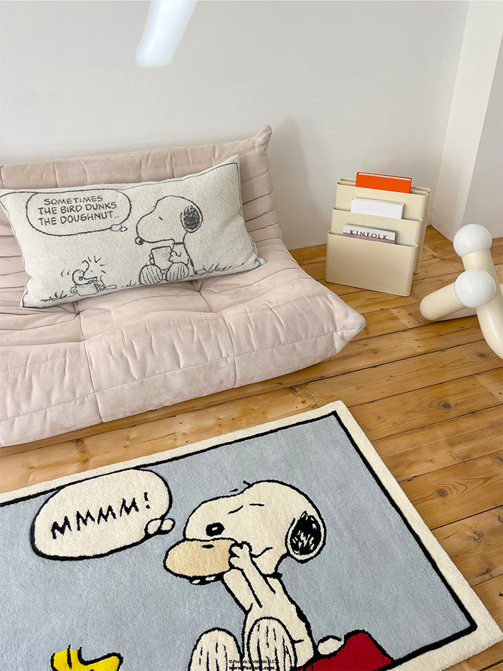 [Maison Deux X Peanuts] Lambswool Blanket - Stitched (ZZZ) (130 x 200)